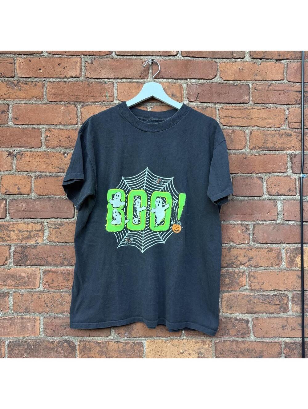vintage BOO ghost Halloween t shirt 90s L
